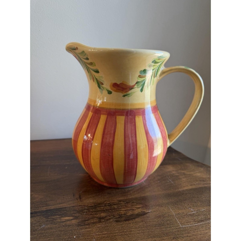 Vintage Gail Pittman Siena Water Serving Pitcher Southern Living At Home Yellow
